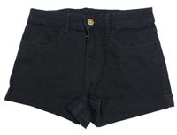 Černé riflové kraťasy H&M