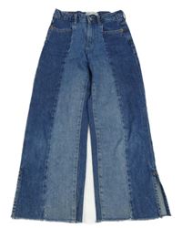 Tmavomodré široké rifle Zara