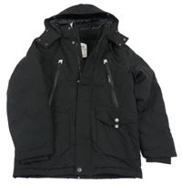 Černá šusťáková zimní bunda s kapucí Nutmeg