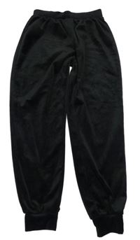 Černé sametové tepláky New Look