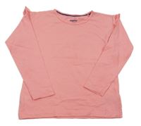 Lososové triko s volánky Lupilu