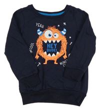Tmavomodrá mikina s příšerkou Kiki&Koko