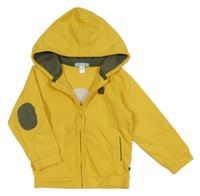 Žlutá propínací mikina s kapucí obaibi