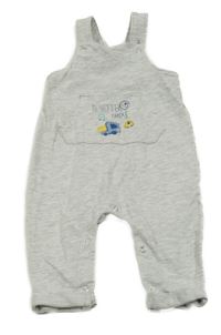 Šedé melírové laclové lehké tepláky s nápisem a auty Pocopiano