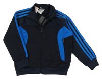 Tmavomodrá sportovní funčkní propínací mikina s logem Adidas