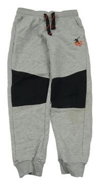 Šedo-černé tepláky s potiskem Pepperts