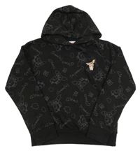 Černá mikina s nápisy a kapucí - The Gremlins