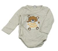 Béžové melírované zavinovací body s medvídkem Dopodopo