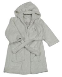 Bílý plyšový župan s korunkou a kapucí 