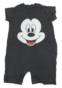 Antracitový kraťasový overal s Mickeym 