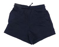 Tmavomodré teplákové kraťasy H&M