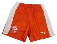 Červeno-bílé sportovní kraťasy s logem Puma
