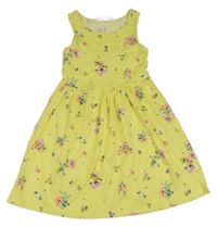 Žluté květované šaty H&M