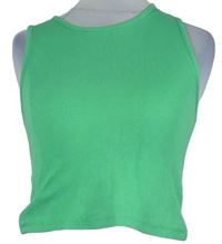 Dámský zelený žebrovaný crop top LCW Casual 