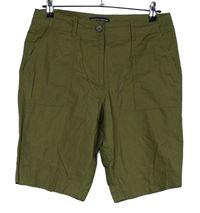 Dámské khaki plátěné chino kraťasy Dorothy Perkins 