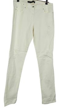Dámské bílé skinny rifle vel. 14L