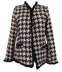 Dámský černo-růžový vzorovaný sakový cardigán Gallery 