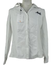 Nové - Dámská bílá proužkovaná halenka s mašličkou Tinta 