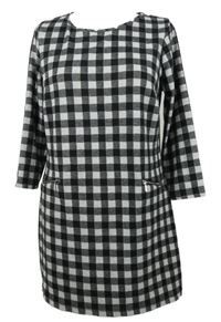 Dámské černo-bílé kostkované šaty Papaya 