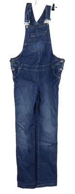 Dámské tmavomodré těhotenské riflové rolovací lacláče C&A