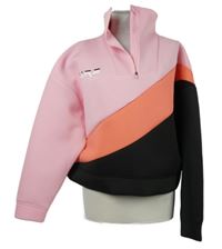 Dámská černo-růžovo-korálová neoprenová crop mikina Primark 