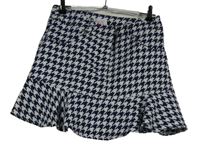 Dámská tmavomodro-bílá vzorovaná vlněná sukně Savida 