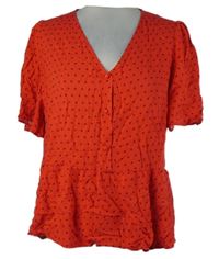 Dámská červená puntíkovaná halenka George 