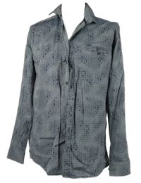 Pánská modro-bílá vzorovaná regular fit košile Emilio Adani vel. 43/44