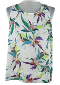 Dámský bílý květovaný top Primark 