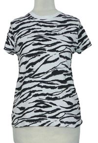 Dámské bílo-černé vzorované tričko Primark