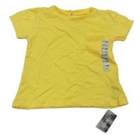 Žluté tričko s kapsou St. Bernard