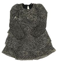 Černé třpytivé šaty s flíčky Primark
