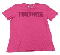 Neonově růžové tričko s nápisem 