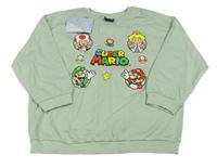Světlezelená mikina se Super Mario George