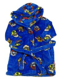 Modrý chlupatý župan s Paw Patrol a kapucí Nickelodeon