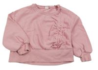 Světlerůžová crop mikina Next