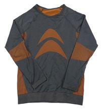 Šedo-oranžové spodní funkční triko 