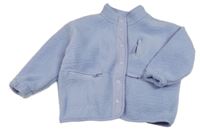 Světlemodrá huňatá propínací mikina Dunnes