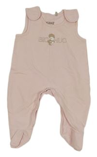 Světlerůžový teplákový overal s obrázkem kanz