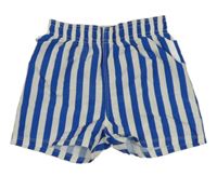 Modro-bílé pruhované plážové kraťasy H&M