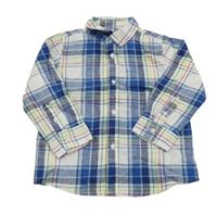 Barevná kostkovaná lněná košile Mayoral