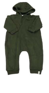 Nové - khaki tepláková kombinéza s kapucí George