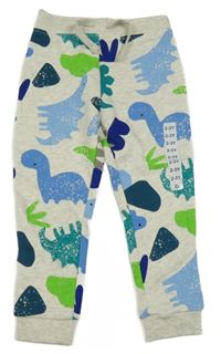 Nové - Světlešedé tepláky s dinosaury Dunnes Stores 