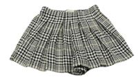 Bílo-černo-béžové kostkované sukňové kraťasy Manor kids