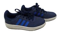 Tmavomodré botasky s pruhy Adidas vel.35