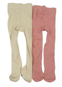 2x punčocháče - béžové + růžové 