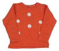 Jahodová mikina s puntíky 