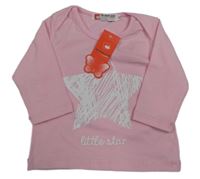 Nové - Světlerůžové triko s hvězdou