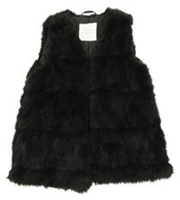 Antracitová kožešinová podšitá vesta Zara