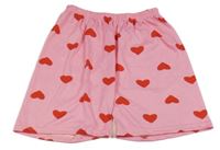 Světlerůžové kraťasy se srdíčky